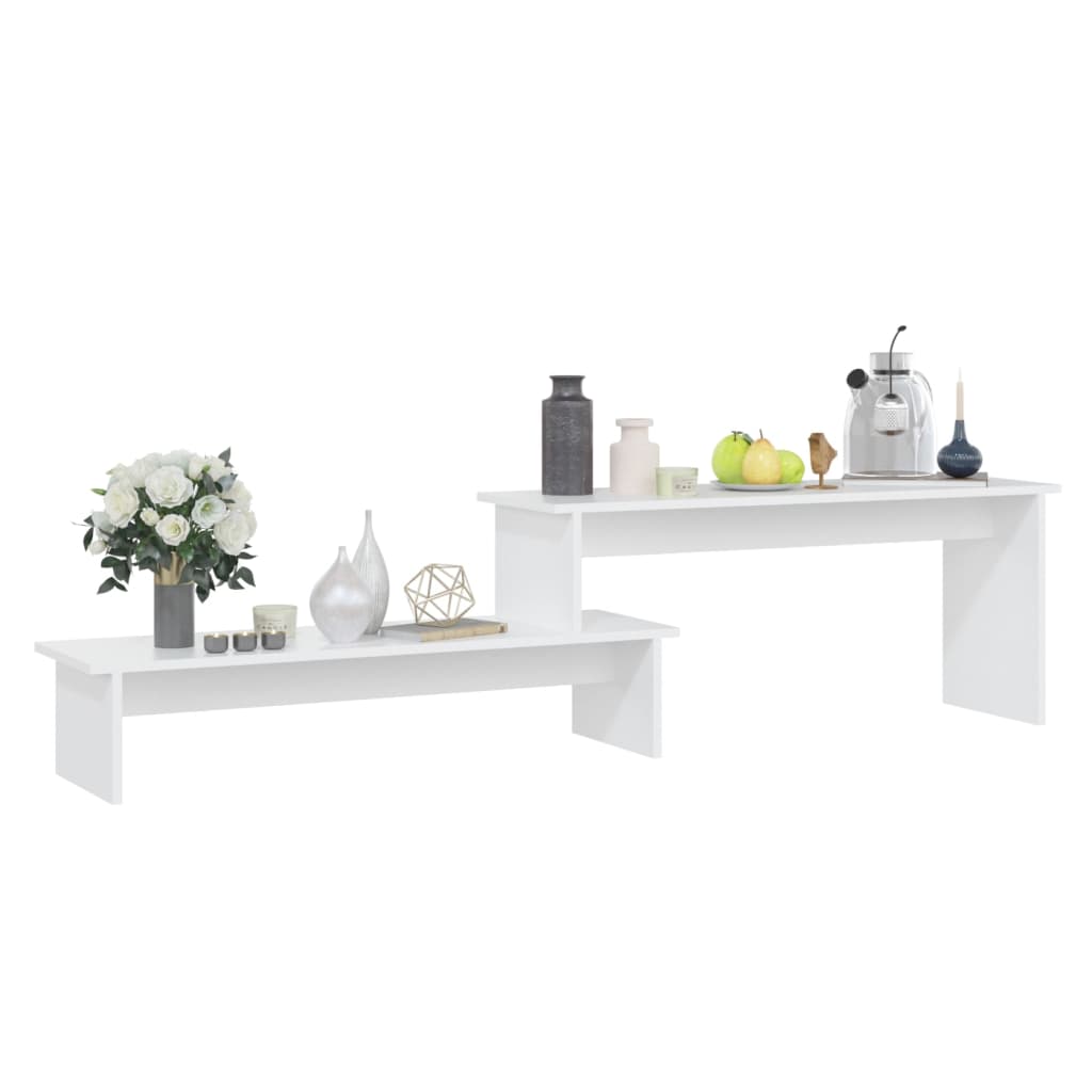 Tv-meubel 180x30x43 cm bewerkt hout wit