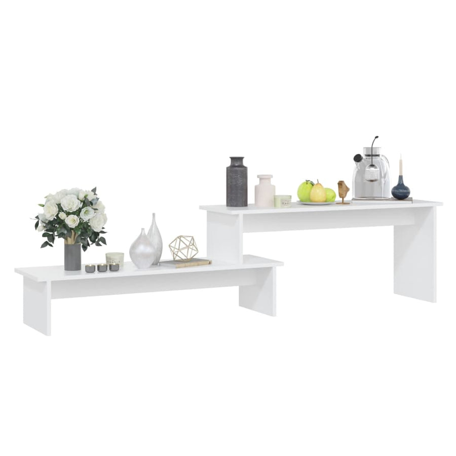 Tv-meubel 180x30x43 cm bewerkt hout wit