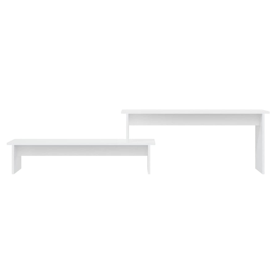 Tv-meubel 180x30x43 cm bewerkt hout wit