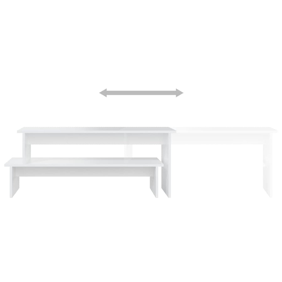 Tv-meubel 180x30x43 cm bewerkt hout wit