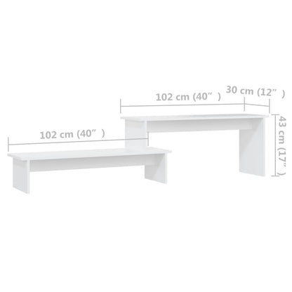 Tv-meubel 180x30x43 cm bewerkt hout wit