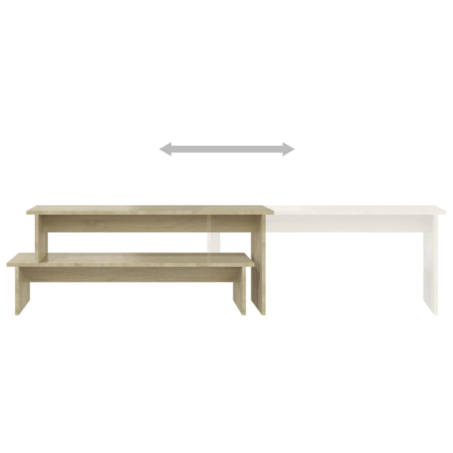 Tv-meubel 180x30x43 cm bewerkt hout sonoma eikenkleurig