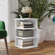 Side cabinet 35x35x55 cm treated wood white