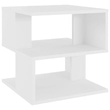 Bijzettafel 40x40x40 cm bewerkt hout wit Wit