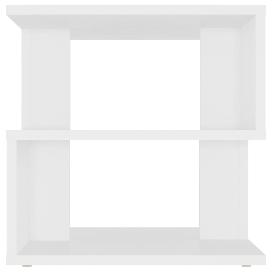 Bijzettafel 40x40x40 cm bewerkt hout wit Wit