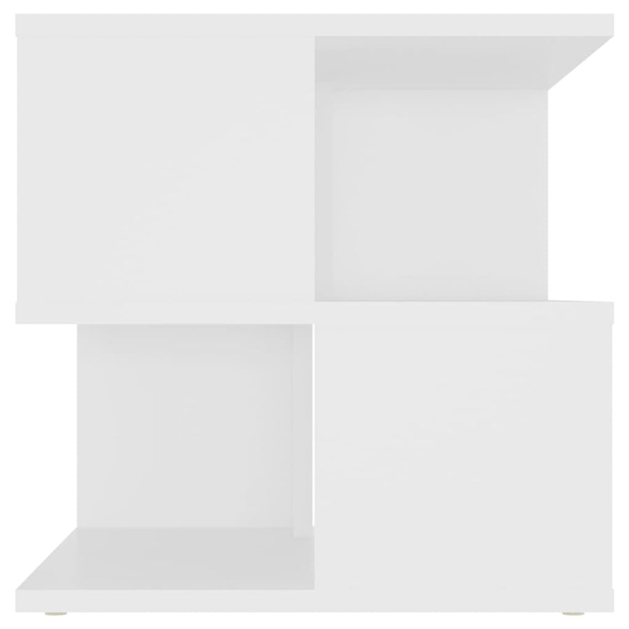 Bijzettafel 40x40x40 cm bewerkt hout wit Wit