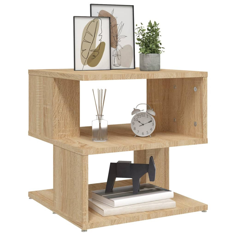 Bijzettafel 40X40X40 Cm Spaanplaat Kleurig Sonoma eiken