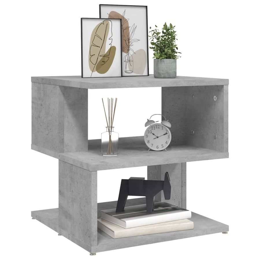 Bijzettafel 40x40x40 cm spaanplaat betongrijs Betongrijs