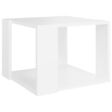 Salontafel 40x40x30 cm bewerkt hout wit Wit