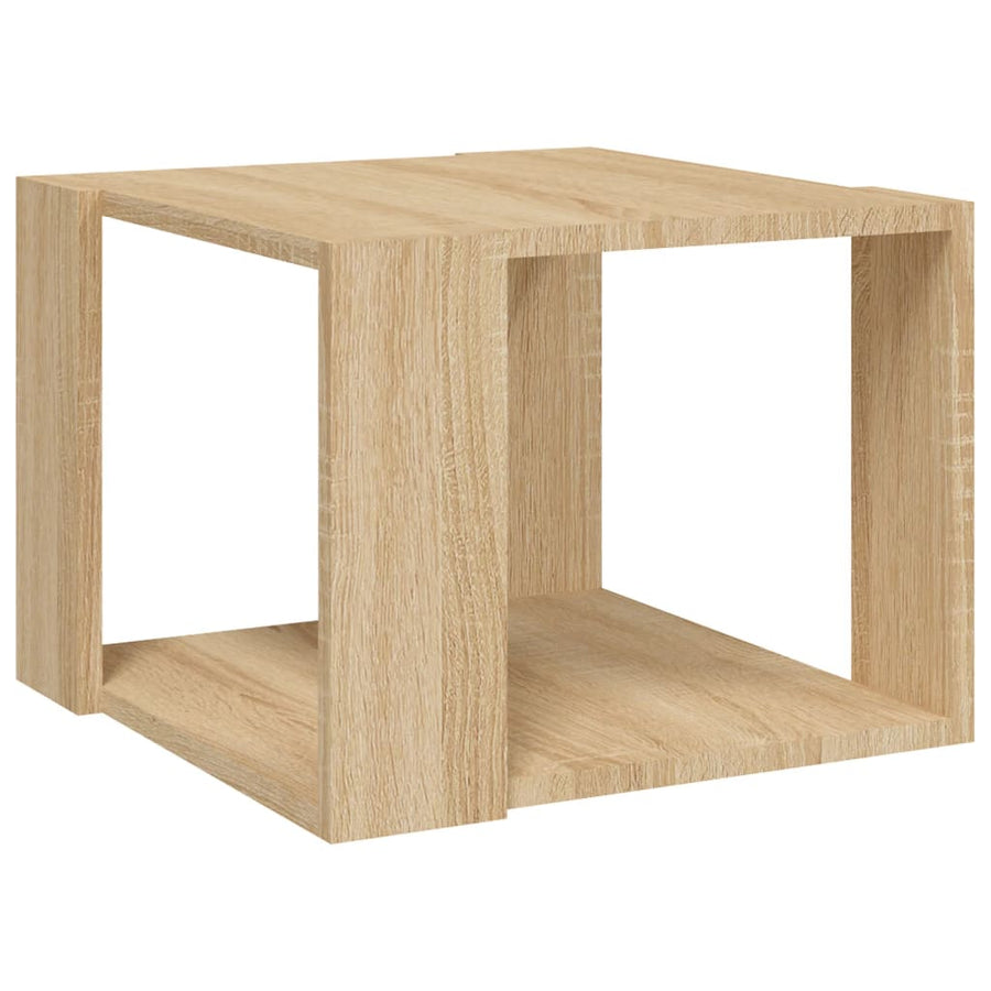 Salontafel 40X40X30 Cm Bewerkt Hout Kleurig Sonoma eiken