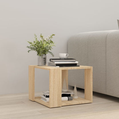 Salontafel 40X40X30 Cm Bewerkt Hout Kleurig Sonoma eiken