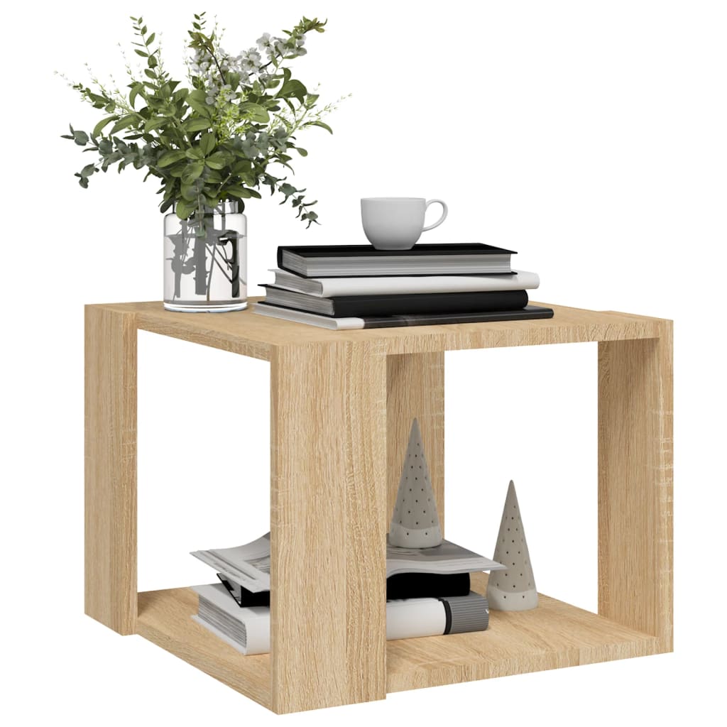 Salontafel 40X40X30 Cm Bewerkt Hout Kleurig Sonoma eiken