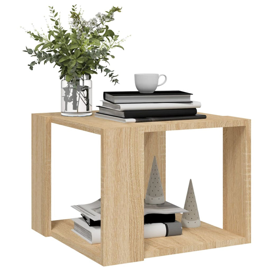Salontafel 40X40X30 Cm Bewerkt Hout Kleurig Sonoma eiken