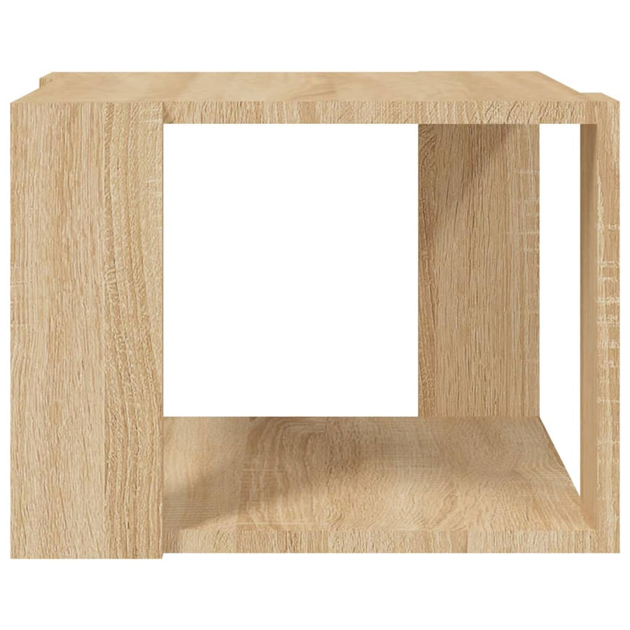 Salontafel 40X40X30 Cm Bewerkt Hout Kleurig Sonoma eiken