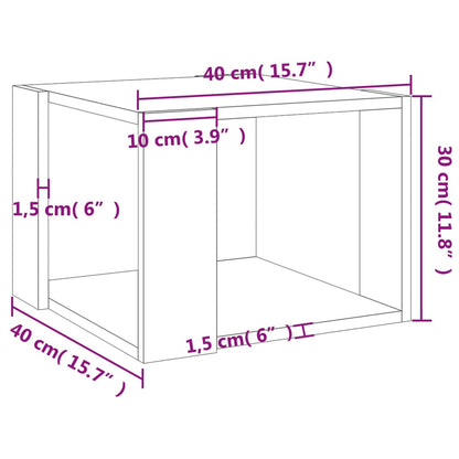 Salontafel 40X40X30 Cm Bewerkt Hout Kleurig Sonoma eiken