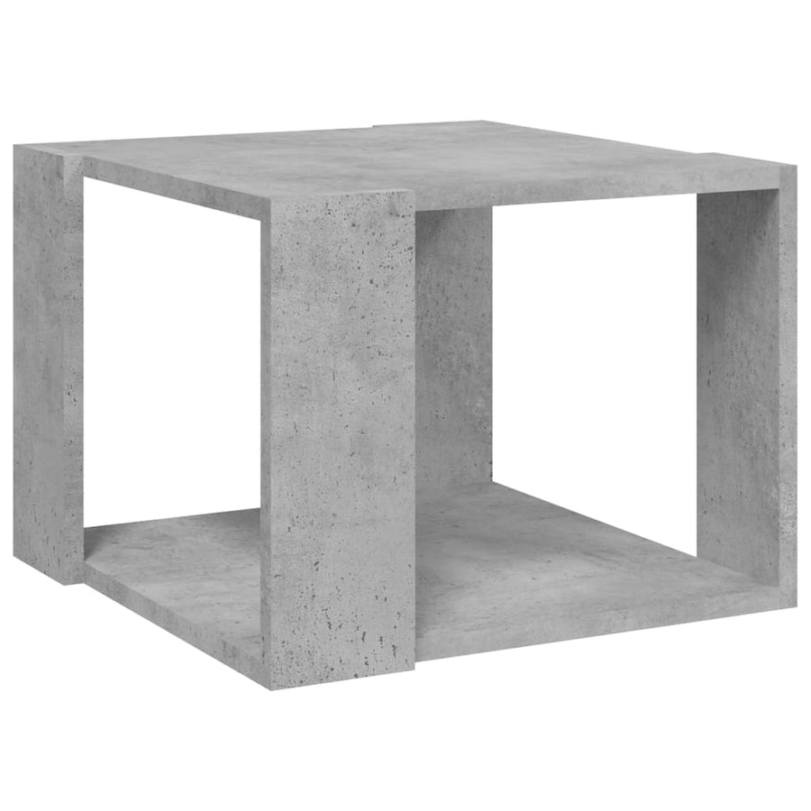 Salontafel 40x40x30 cm bewerkt hout betongrijs Betongrijs
