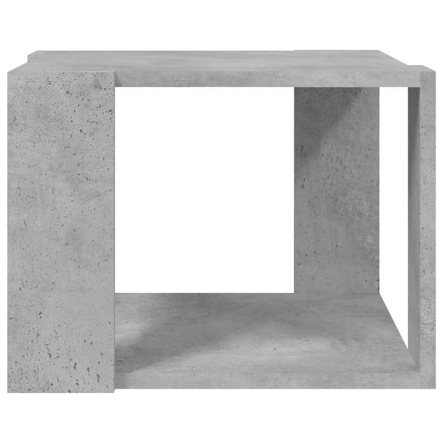 Salontafel 40x40x30 cm bewerkt hout betongrijs Betongrijs