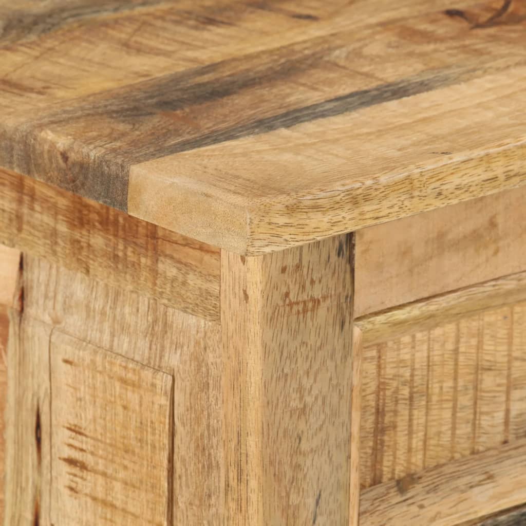 Schoenenkast met lade 4-laags massief ruw mangohout