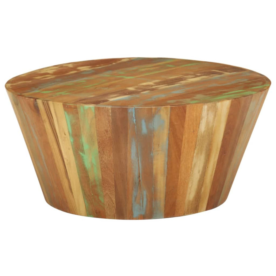 Salontafel Ø65X3 Cm Ø 65 x 31 cm massief gerecycled hout