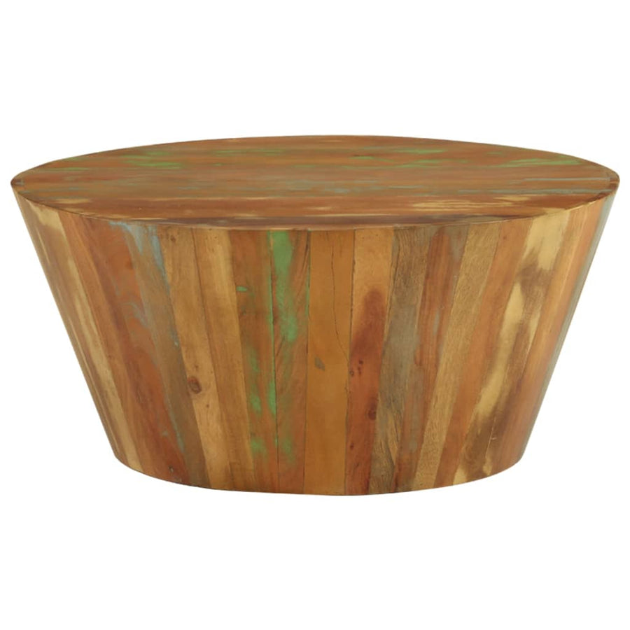 Salontafel Ø65X3 Cm Ø 65 x 31 cm massief gerecycled hout
