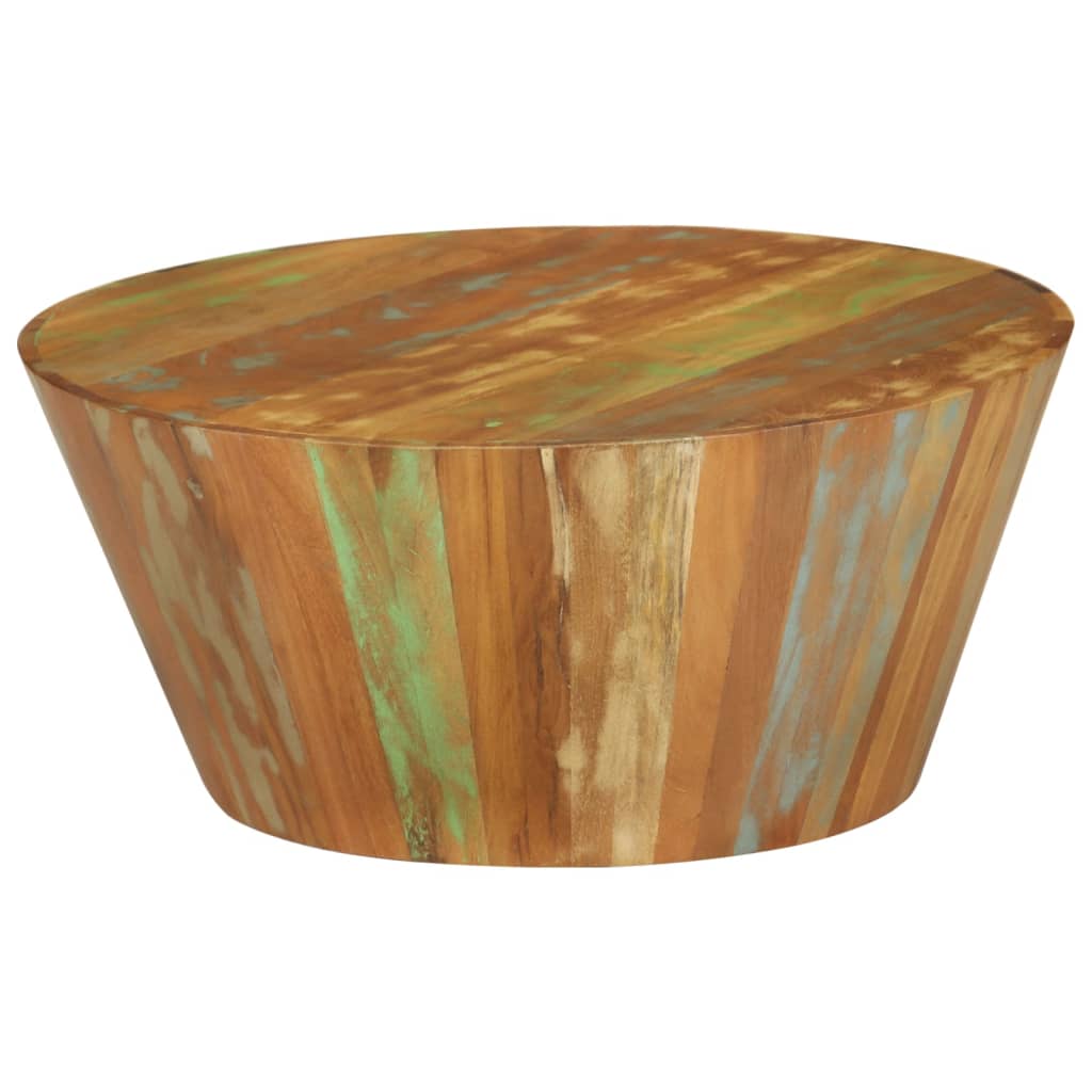 Salontafel Ø65X3 Cm Ø 65 x 31 cm massief gerecycled hout