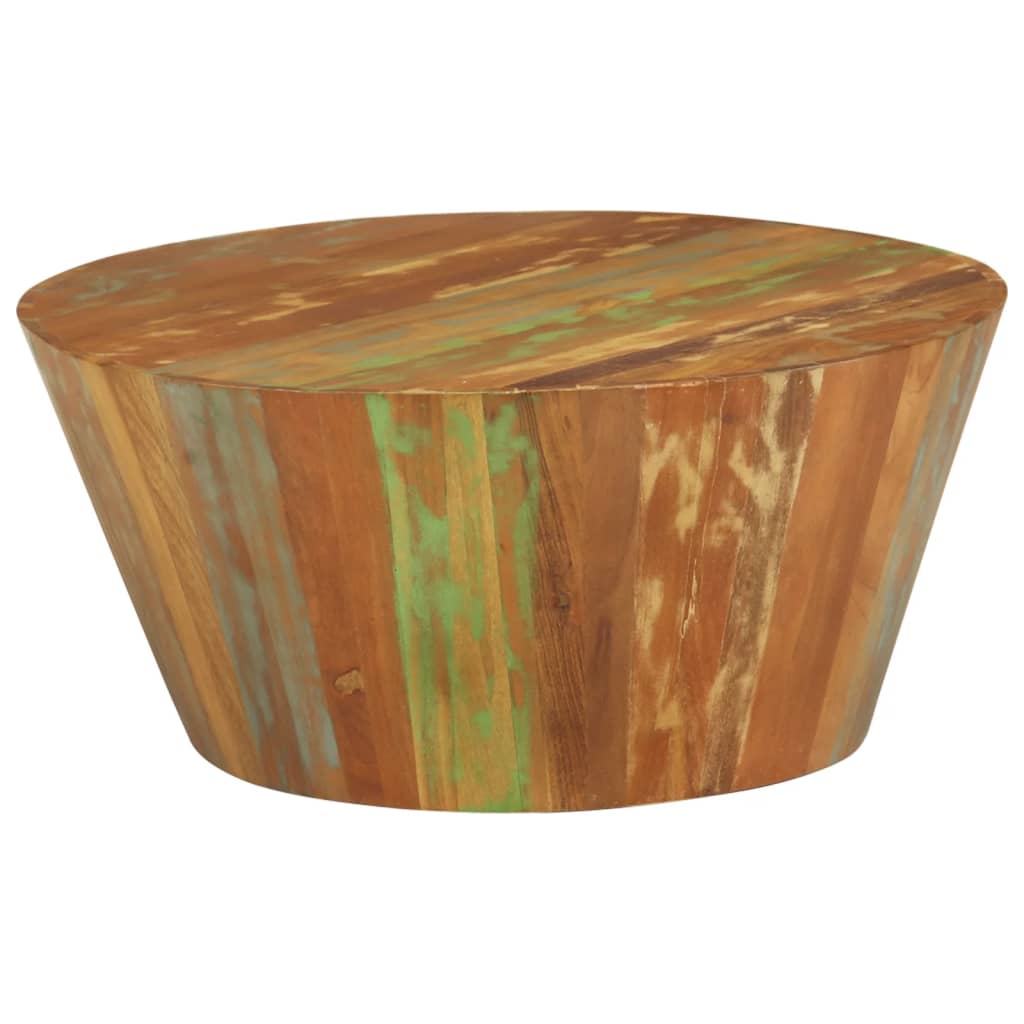 Salontafel Ø65X3 Cm Ø 65 x 31 cm massief gerecycled hout