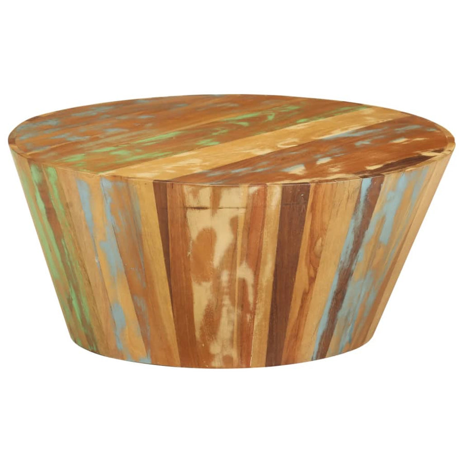 Salontafel Ø65X3 Cm Ø 65 x 31 cm massief gerecycled hout