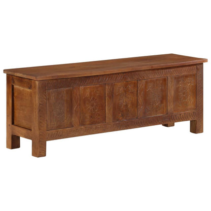 Opbergkist 110X30X40 Cm Massief Mangohout Donkerbruin
