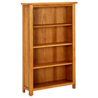 Bookcase with 4 shelves 70x22x110 cm solid oak