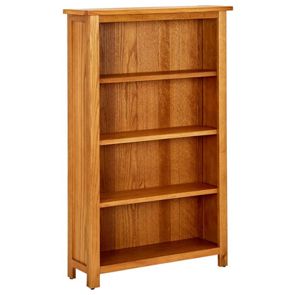 Boekenkast Met 4 Schappen Massief Eikenhout 70 x 22 x 110 cm