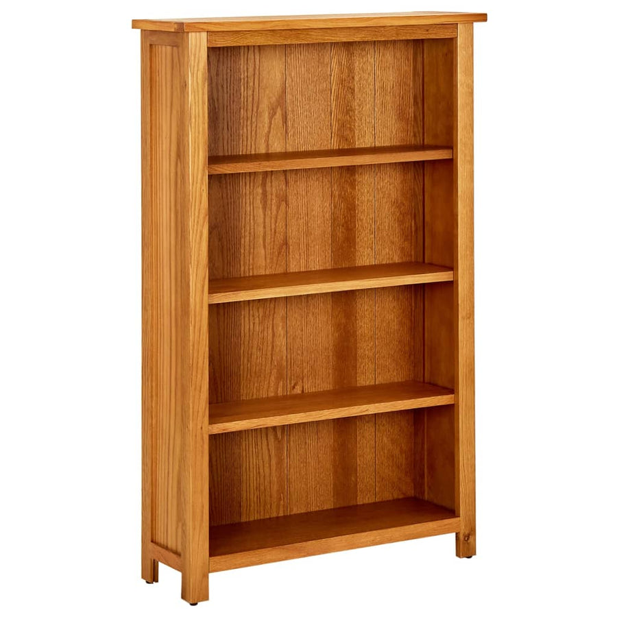 Boekenkast Met 4 Schappen Massief Eikenhout 70 x 22 x 110 cm