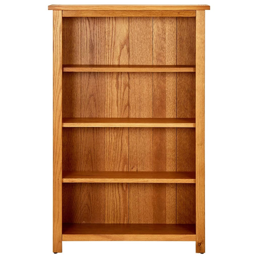 Boekenkast Met 4 Schappen Massief Eikenhout 70 x 22 x 110 cm