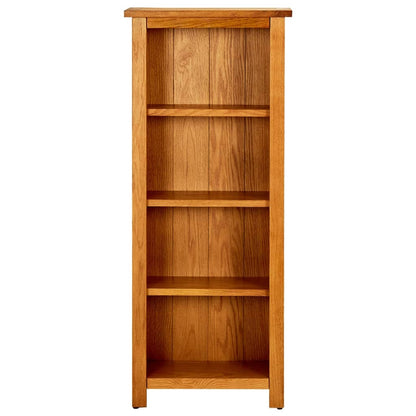 Boekenkast Met 4 Schappen Massief Eikenhout 45 x 22 x 110 cm