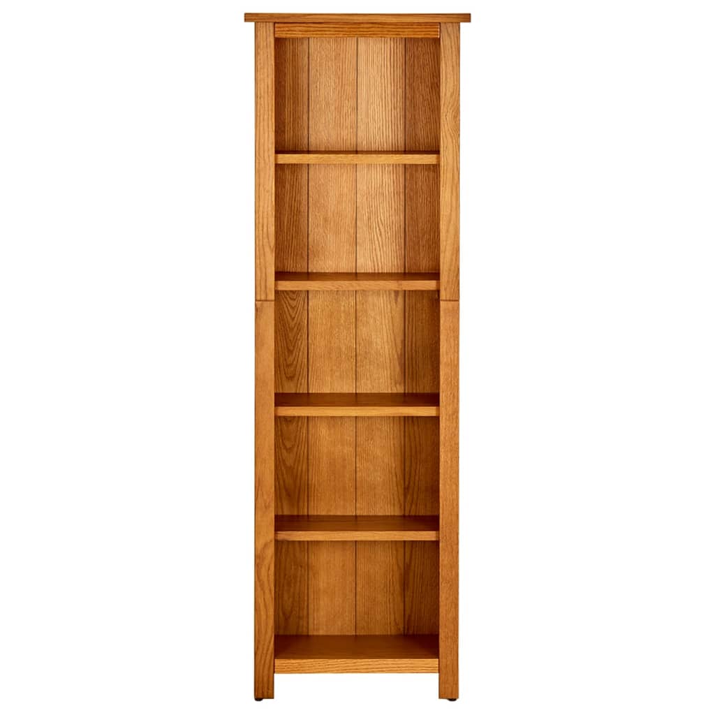 Boekenkast Met 5 Schappen Massief Eikenhout 45 x 22 x 140 cm
