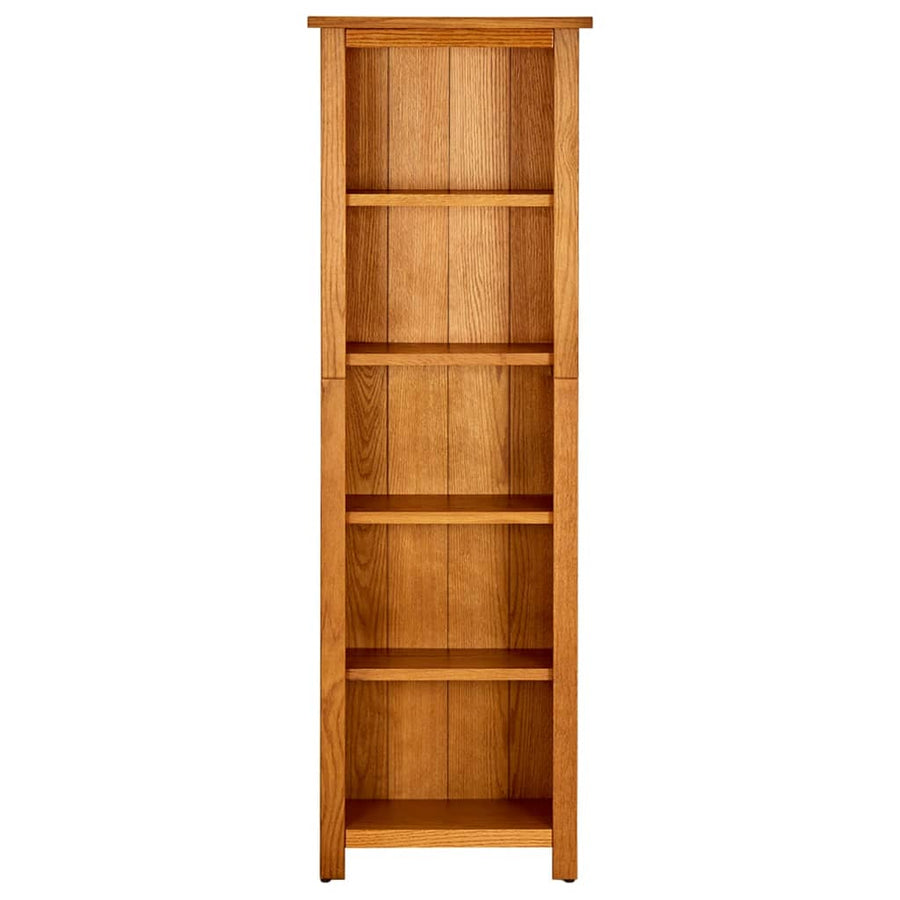 Boekenkast Met 5 Schappen Massief Eikenhout 45 x 22 x 140 cm