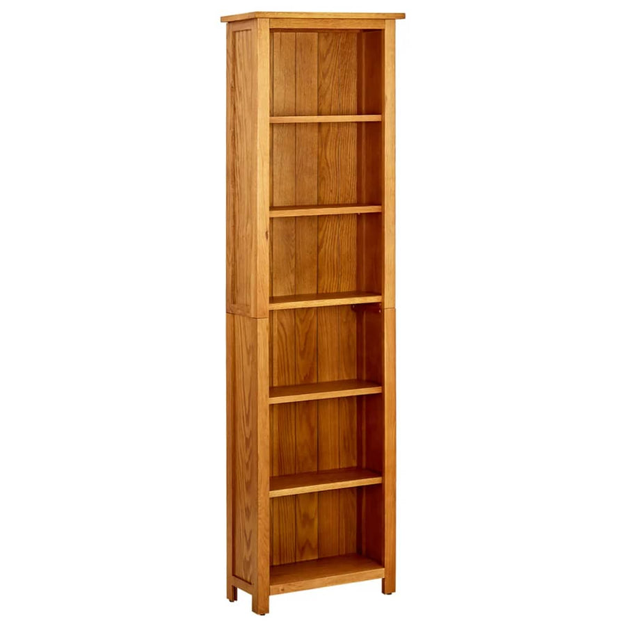 Boekenkast Met 6 Schappen Massief Eikenhout 52 x 22 x 180 cm