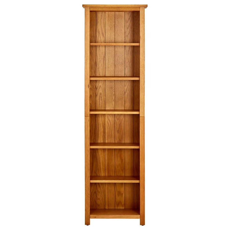 Boekenkast Met 6 Schappen Massief Eikenhout 52 x 22 x 180 cm
