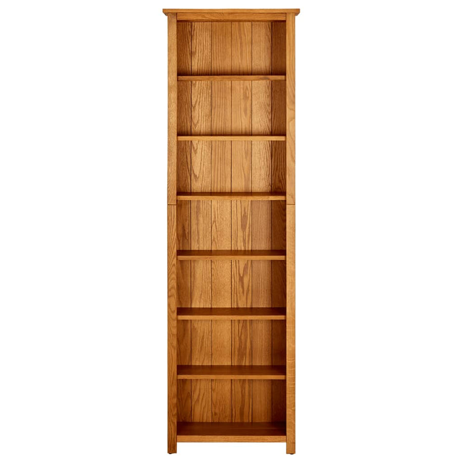 Boekenkast Met 7 Schappen Massief Eikenhout 60 x 22 x 200 cm
