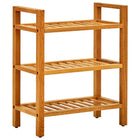 Shoe rack with 3 shelves 50x27x60 cm solid oak