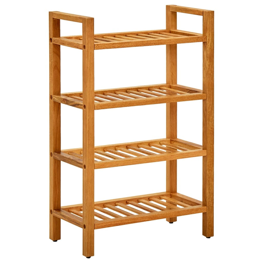 Schoenenrek Met 4 Schappen Massief Eikenhout 50 x 27 x 80 cm