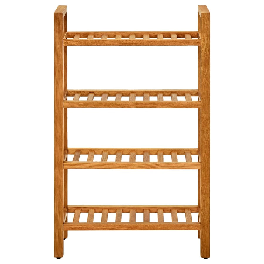 Schoenenrek Met 4 Schappen Massief Eikenhout 50 x 27 x 80 cm