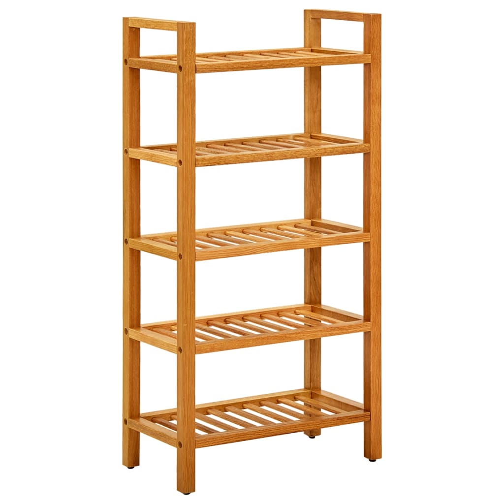 Schoenenrek Met 5 Schappen Massief Eikenhout 50 x 27 x 100 cm