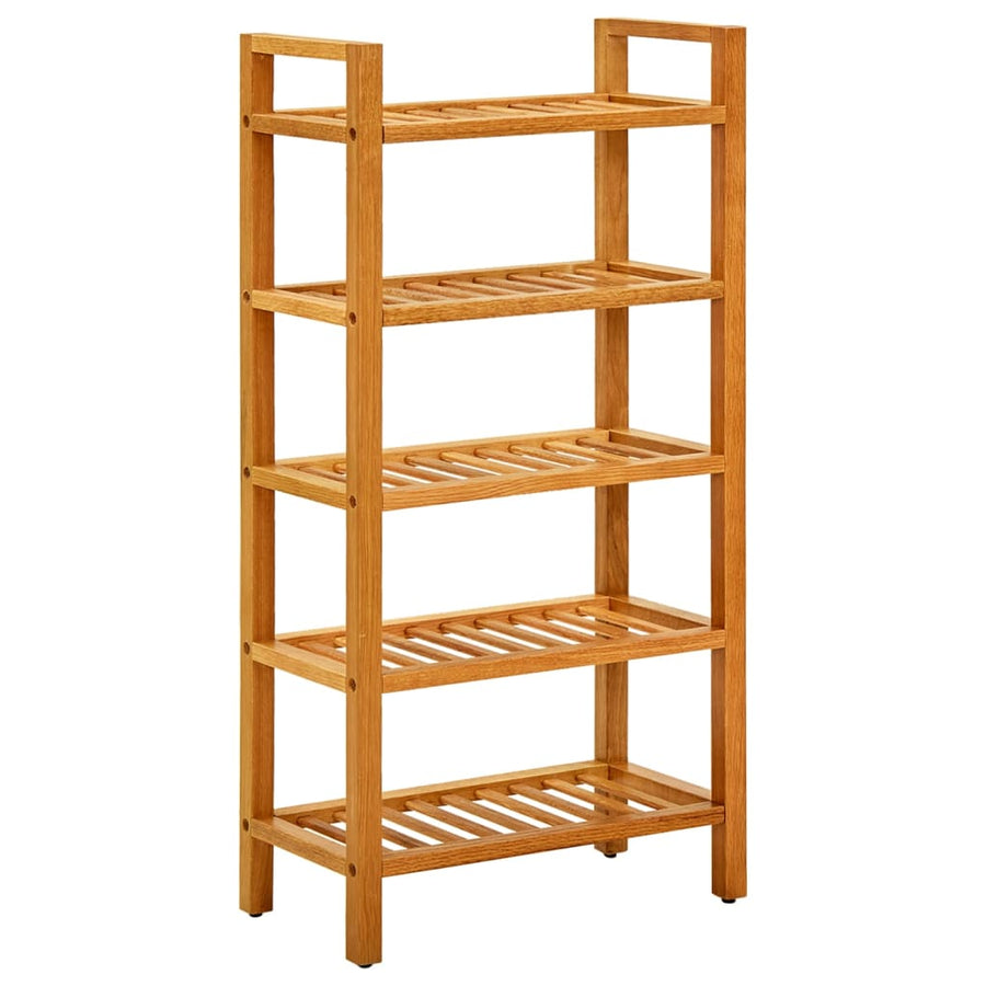 Schoenenrek Met 5 Schappen Massief Eikenhout 50 x 27 x 100 cm