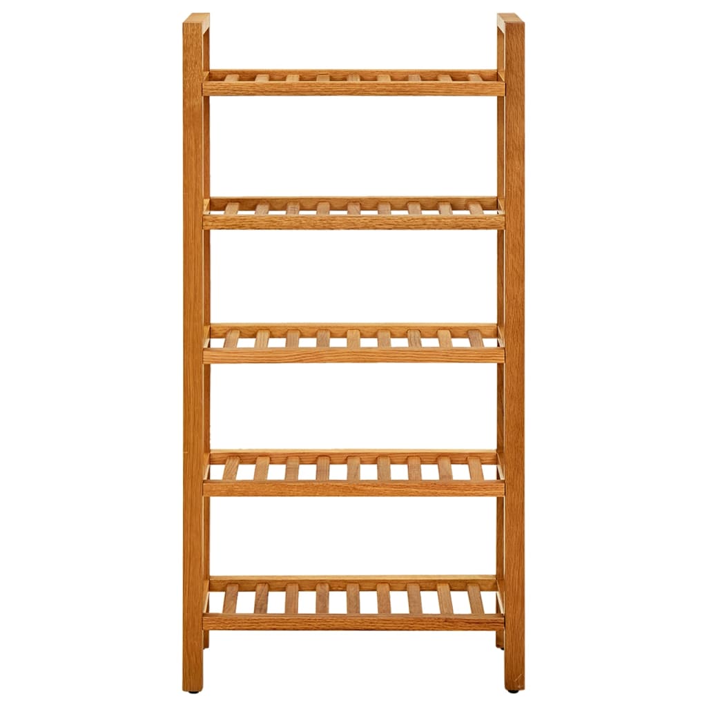 Schoenenrek Met 5 Schappen Massief Eikenhout 50 x 27 x 100 cm