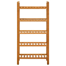 Schoenenrek Met 5 Schappen Massief Eikenhout 50 x 27 x 100 cm