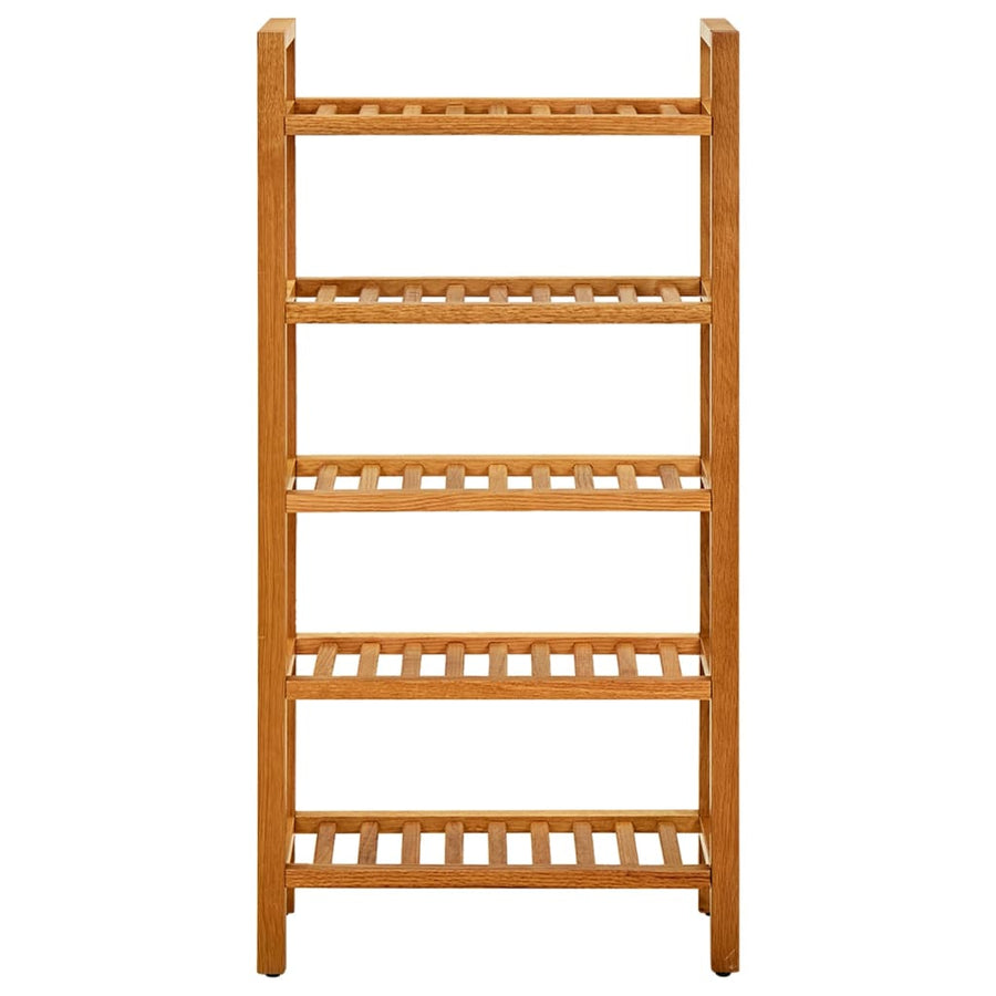 Schoenenrek Met 5 Schappen Massief Eikenhout 50 x 27 x 100 cm