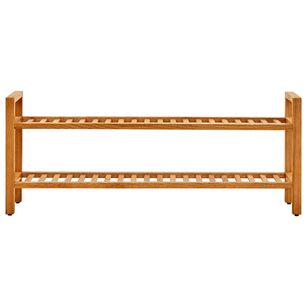 Schoenenrek Met 2 Schappen Massief Eikenhout 100 x 27 x 40 cm