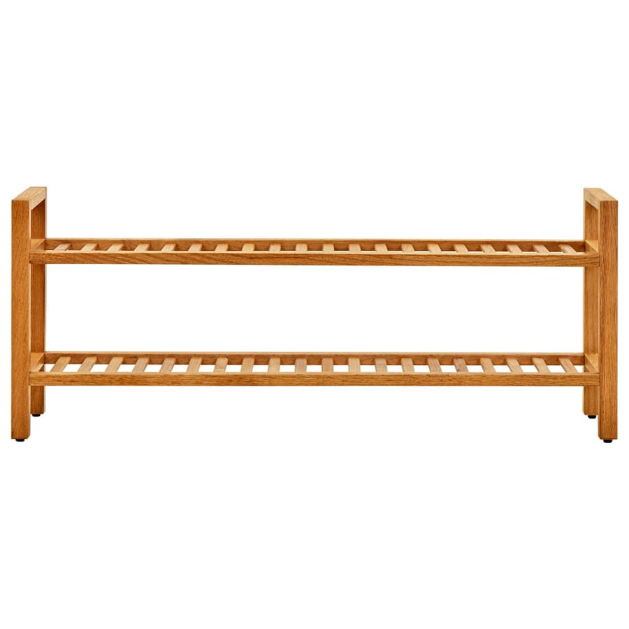 Schoenenrek Met 2 Schappen Massief Eikenhout 100 x 27 x 40 cm