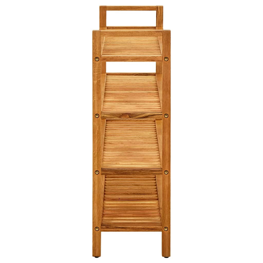 Schoenenrek Met 4 Schappen Massief Eikenhout 100 x 27 x 80 cm
