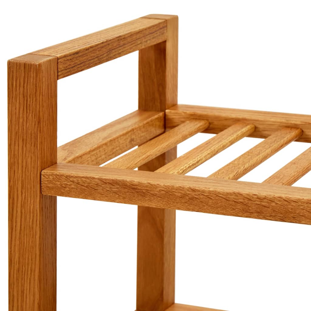 Schoenenrek Met 4 Schappen Massief Eikenhout 100 x 27 x 80 cm